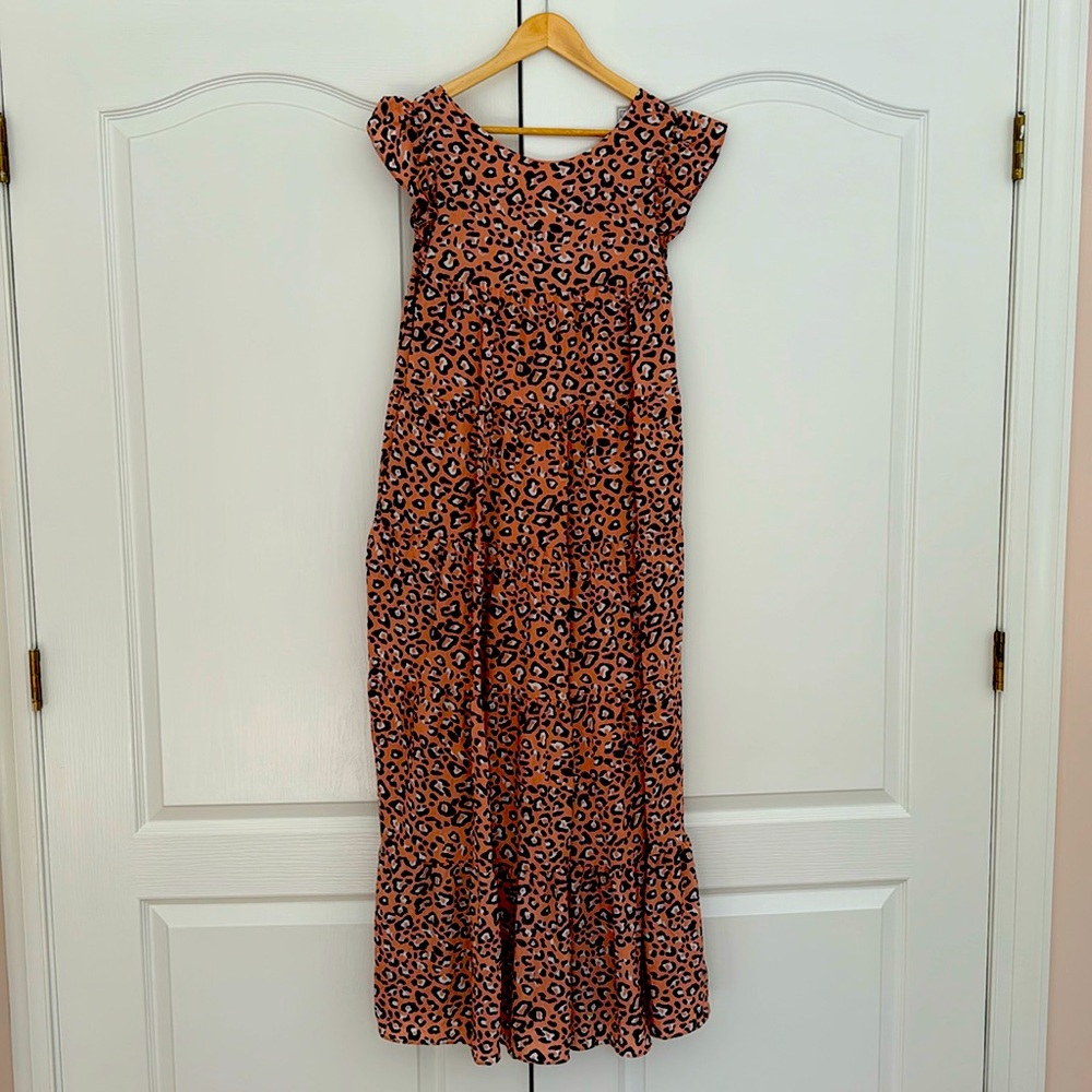 Endless Rose Animal Tiered Maxi Dress